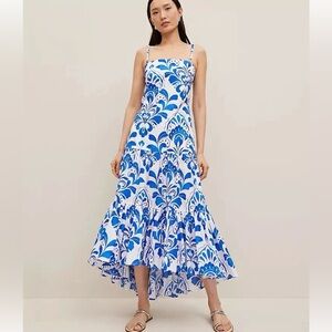 NWT $179 Ann Taylor petite tiled tiered strappy maxi dress sz 4P
